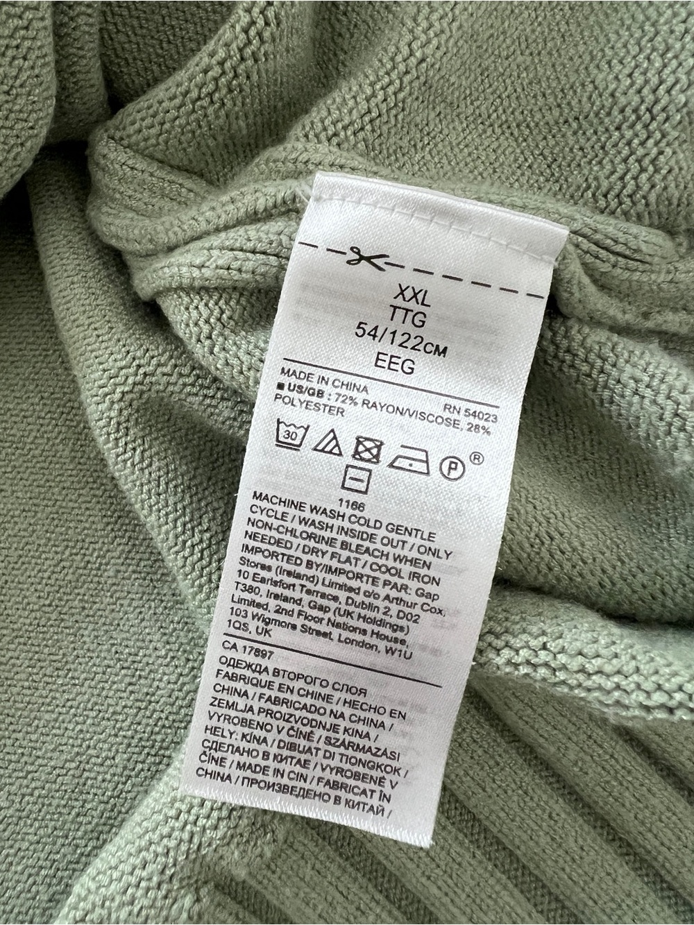 Banana Republic Sage Green Oversized Knit Sweater XXL - Picture 7 of 8